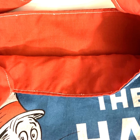 Dr Seuss Cat in the Hat tote book bag purse - Picture 2 of 3
